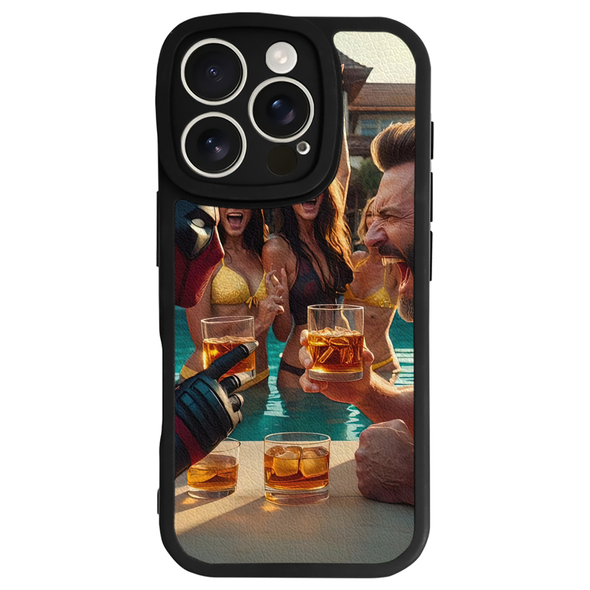 （画像用） Deadpool デッドプール 【iPhone 16シリーズ対応】シリコンスマホケース（レザー調） 材質：シリコン